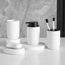 Matte Black Bathroom Accessories Set Plastic Soap Dispenser Toothbrush Holder Cup Soap Dish For Modern Bathroom Decor