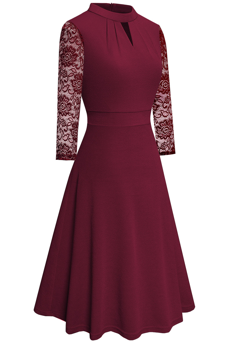 Stand up collar dress, Amazon's best-selling OL commuting big swing A-line skirt