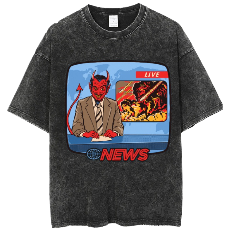 Washed and distressed T-shirt