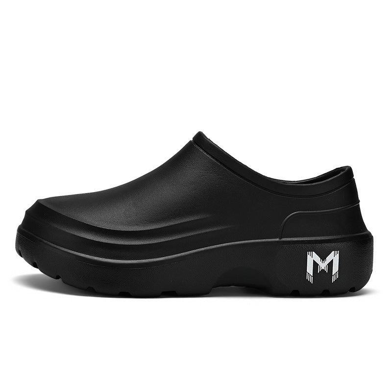 Fashion Men's Labor Protection Shoes EVA Lightweight Oil-proof Waterproof Chef Shoes