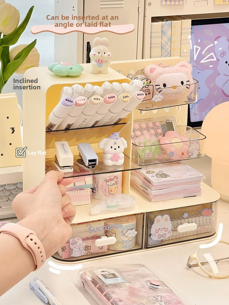 Office study desk storage rack