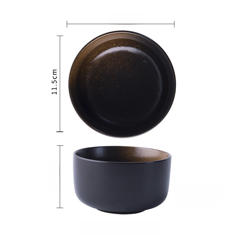 Japanese-Style Porcelain Rice Bowl