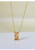 Stainless Steel Zircon Necklace