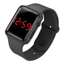 LED electronic watch/student fashion sports LED Apple square silicone electronic watch