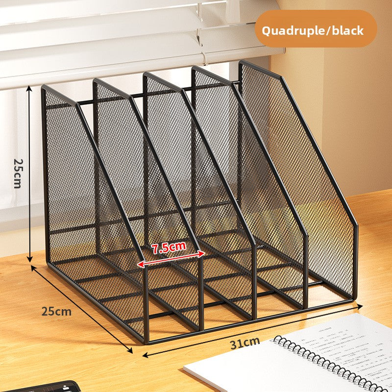 Metal File Organizer Office Document Storage Rack