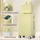 Retro Silent Wheel Travel Luggage Suitcase with Combination Lock