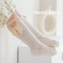 Children's Socks Combed Cotton Girl Baby Bow Princess Socks Hollow Mesh Dance Socks - TrendTrove
