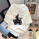 Trendy Summer Bear Print Loose T-Shirt