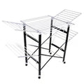 Folding Wheeled Double-Layer Iron Clothes Drying Rack
