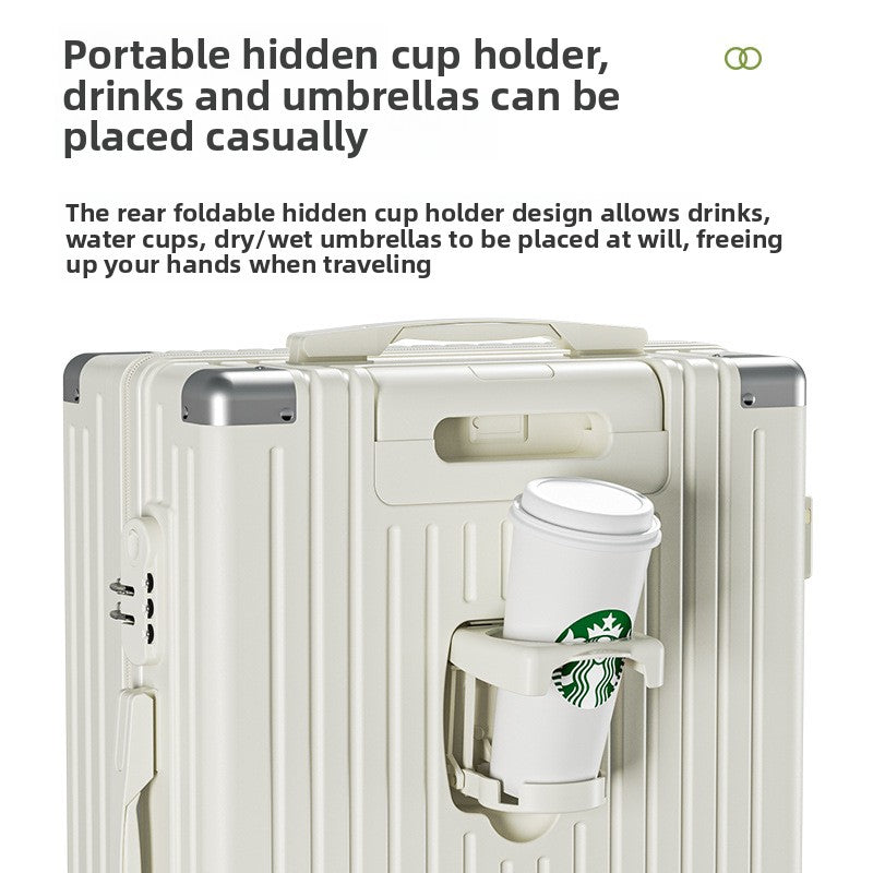 Retro Silent Wheel Travel Luggage Suitcase with Combination Lock