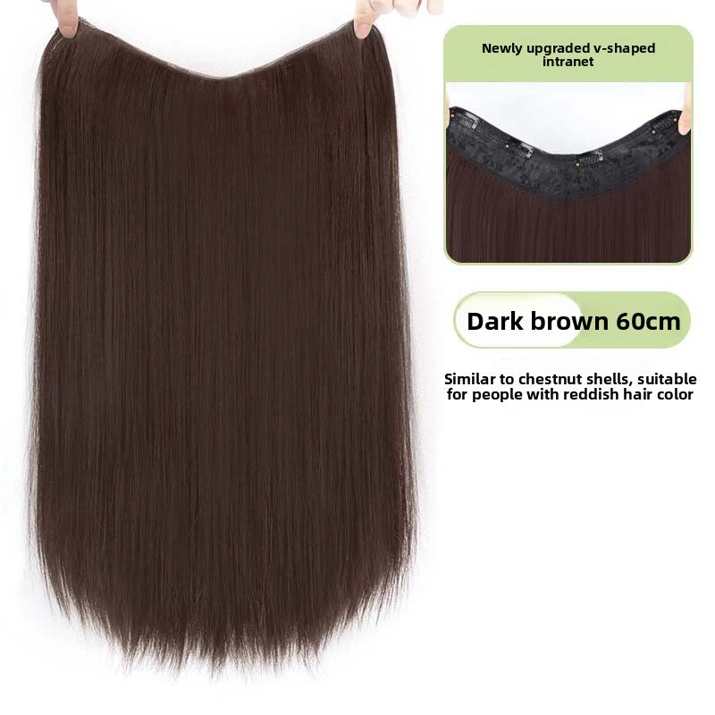 A light and thin faux seamless wig