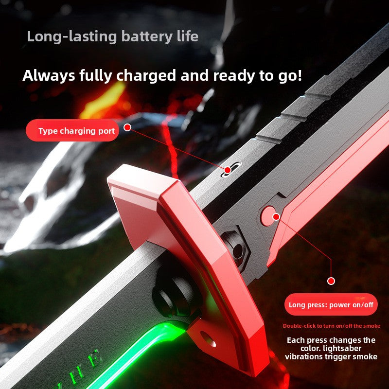 LED Light Up Battle Sword with Sound and Spray