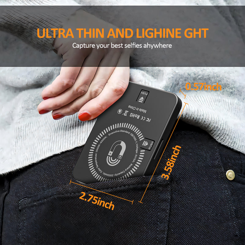 Magnetic fill light LED video conference phone fill light camera photography live broadcast photography pocket light - TrendTrove