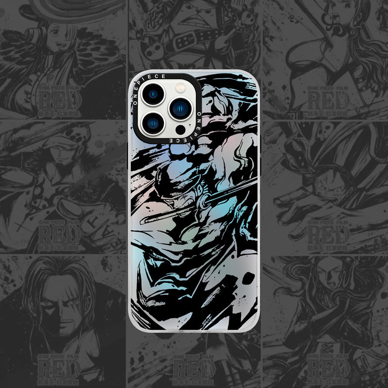 One Piece Luffy is suitable for Apple 14 Promax phone case 12 Solon iPhone 15 laser - TrendTrove