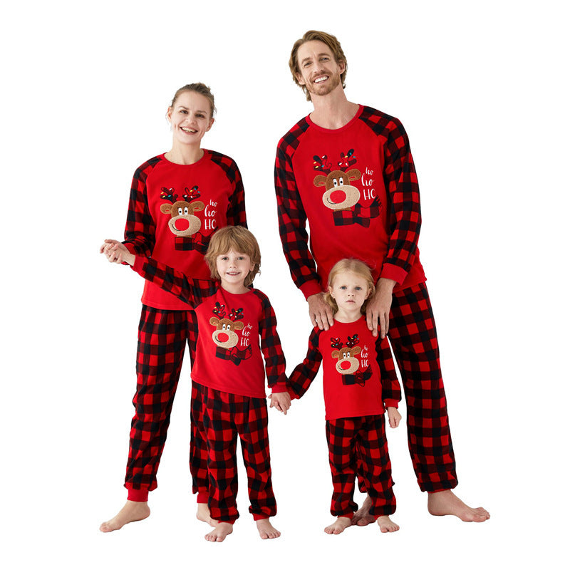 Christmas Reindeer Print Pajama Set