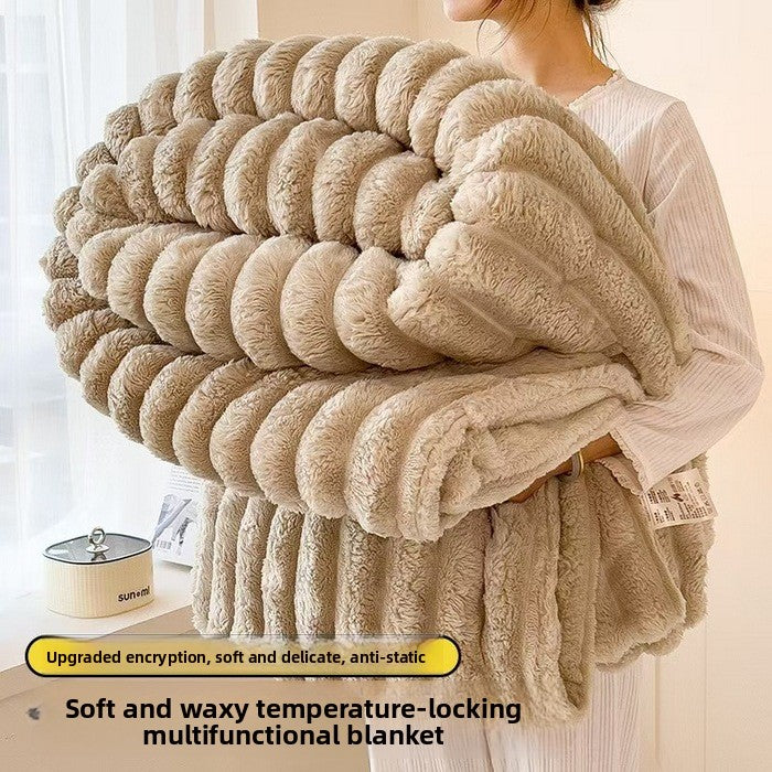 Soft Coral Fleece Blanket