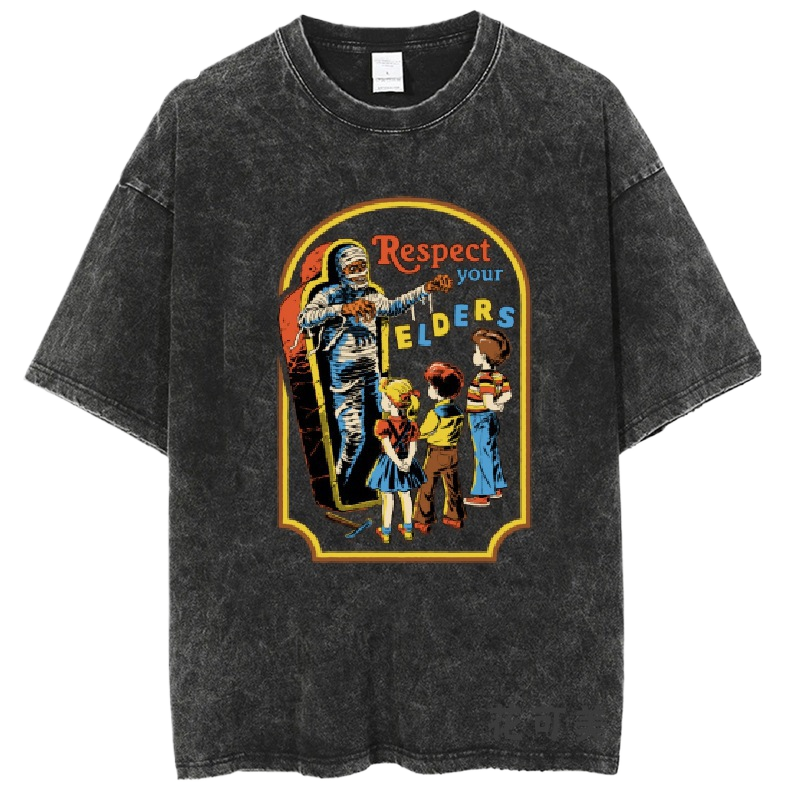 Washed and distressed T-shirt