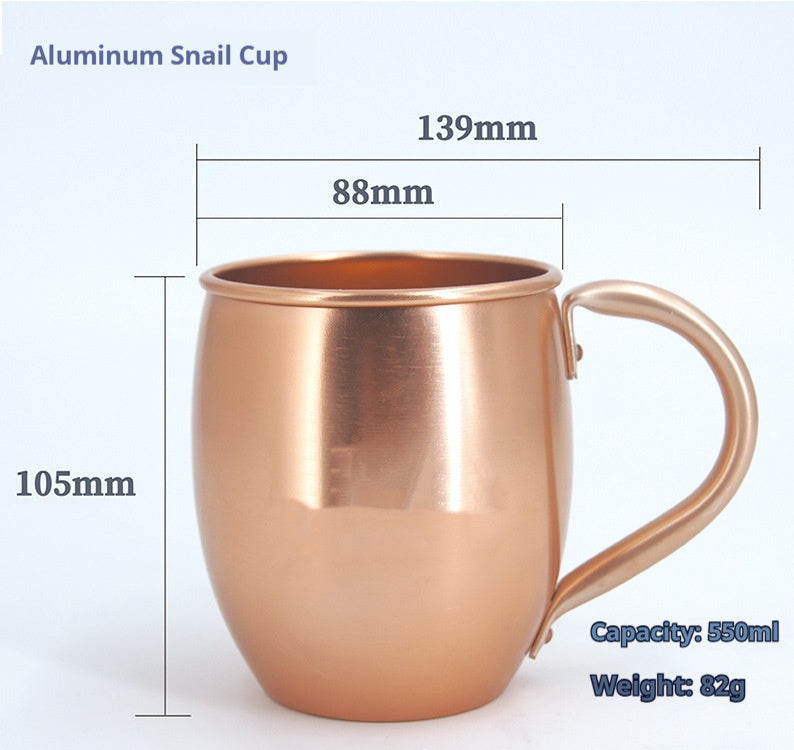 Spinning Aluminum Oxide Metal Drum Shaped Beer Glass