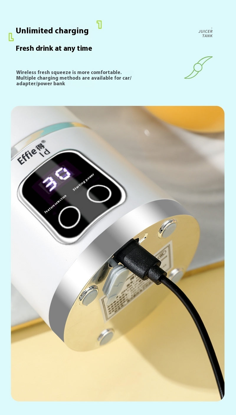 خلاط محمول عالي الجودة لسحق الثلج والعصير مع شحن USB للسفر في الهواء الطلق