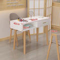 Japanese Style Wooden Nail Table with Drawers for Salon