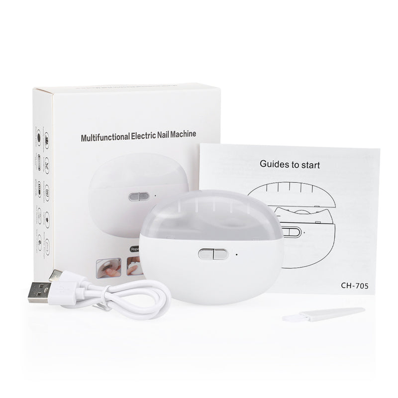 Electric Nail Clippers With Light Automatic Anicure Trimmer Baby Fingernail Toe Scissors Pedicure Polishing Nails Cutter