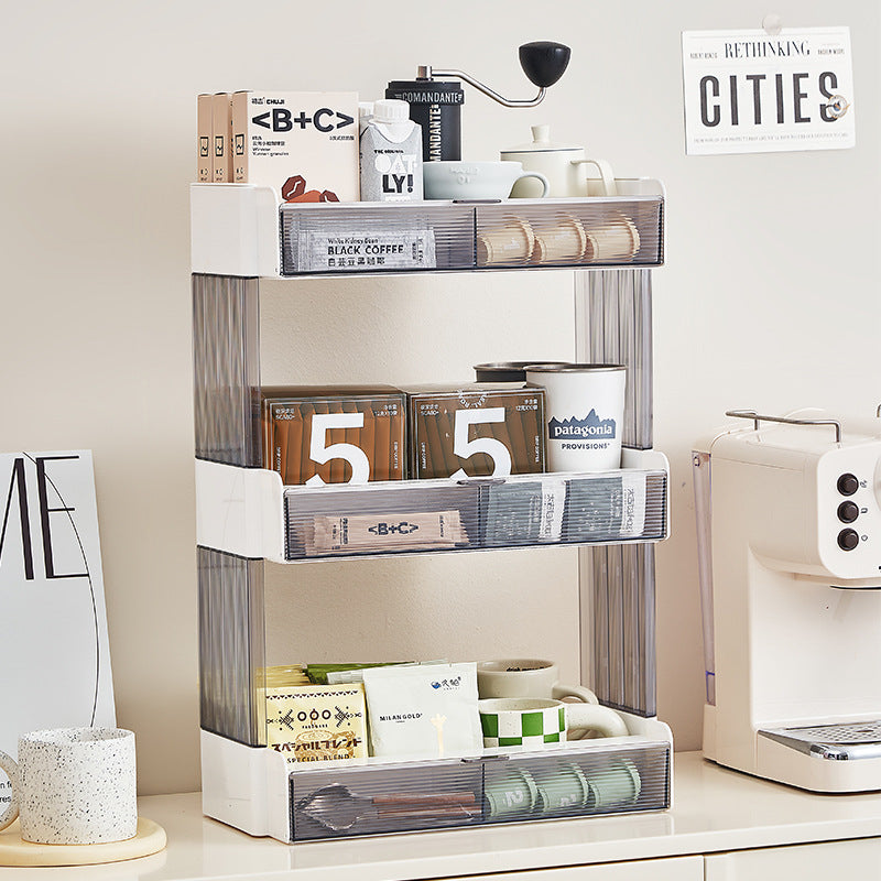 Desktop coffee storage rack