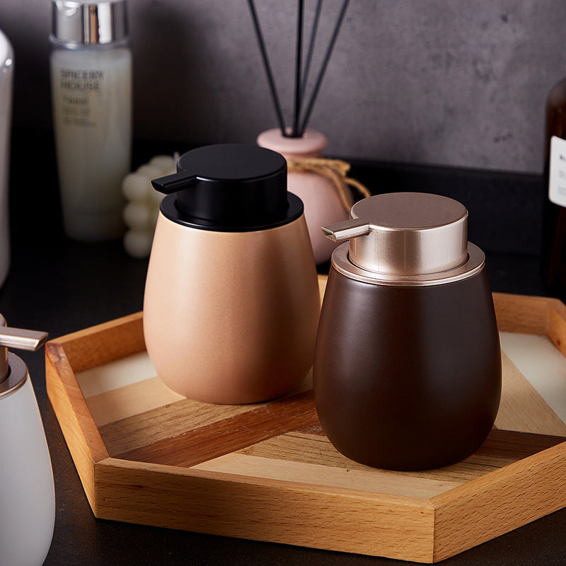 Ceramic Soap Dispenser Press Foam Storage Bottle
