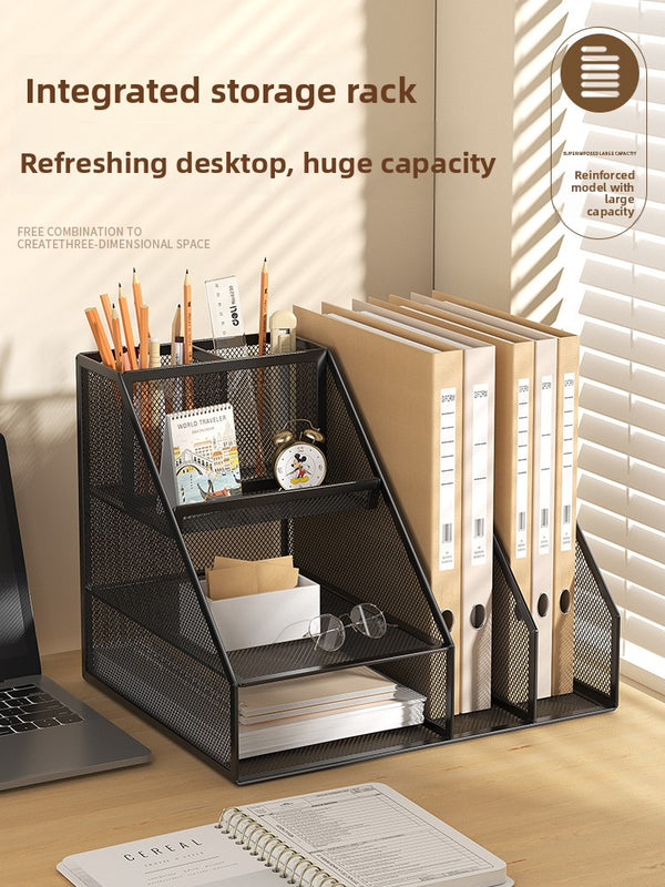 Metal File Organizer Office Document Storage Rack