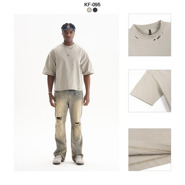 Retro Youth Pure Color Men's T-Shirt