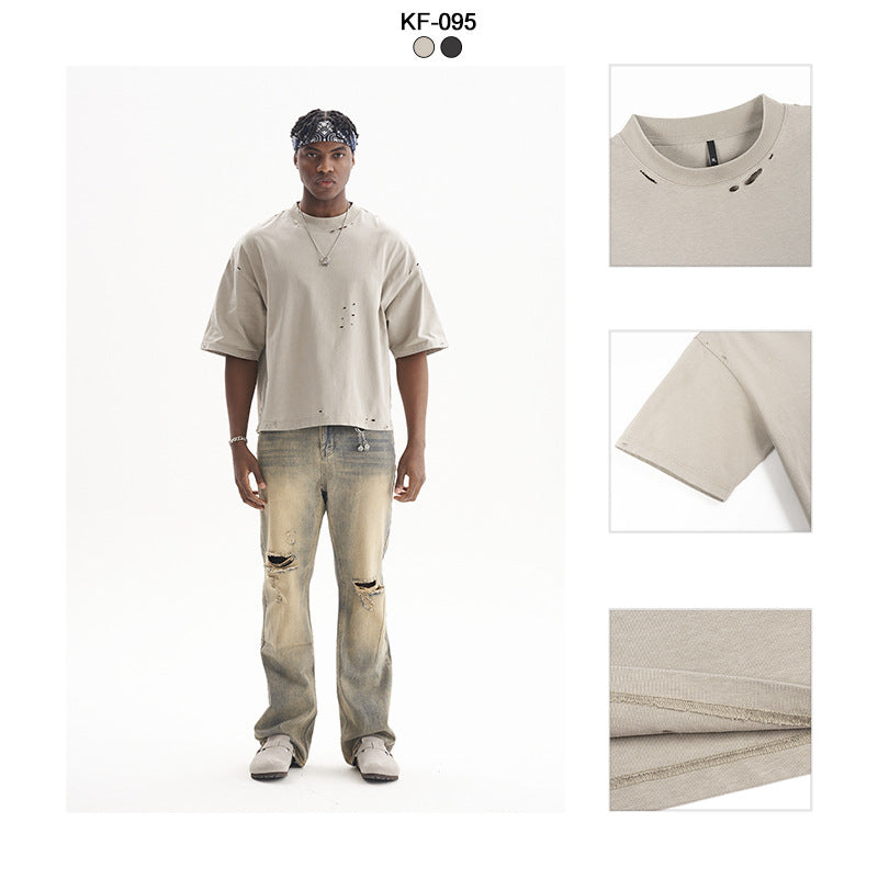 Retro Youth Pure Color Men's T-Shirt