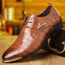 Men's Formal Leather Shoes Business Casual Lace-up Low-top