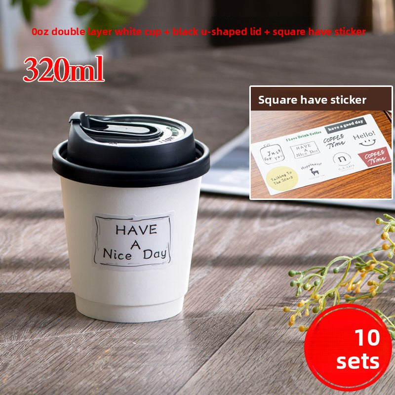 Single-use coffee, milk tea and soy milk paper cups