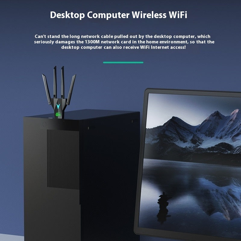 Wireless Network Card High-speed 5G Dual-frequency Signal Receiver And Transmitter