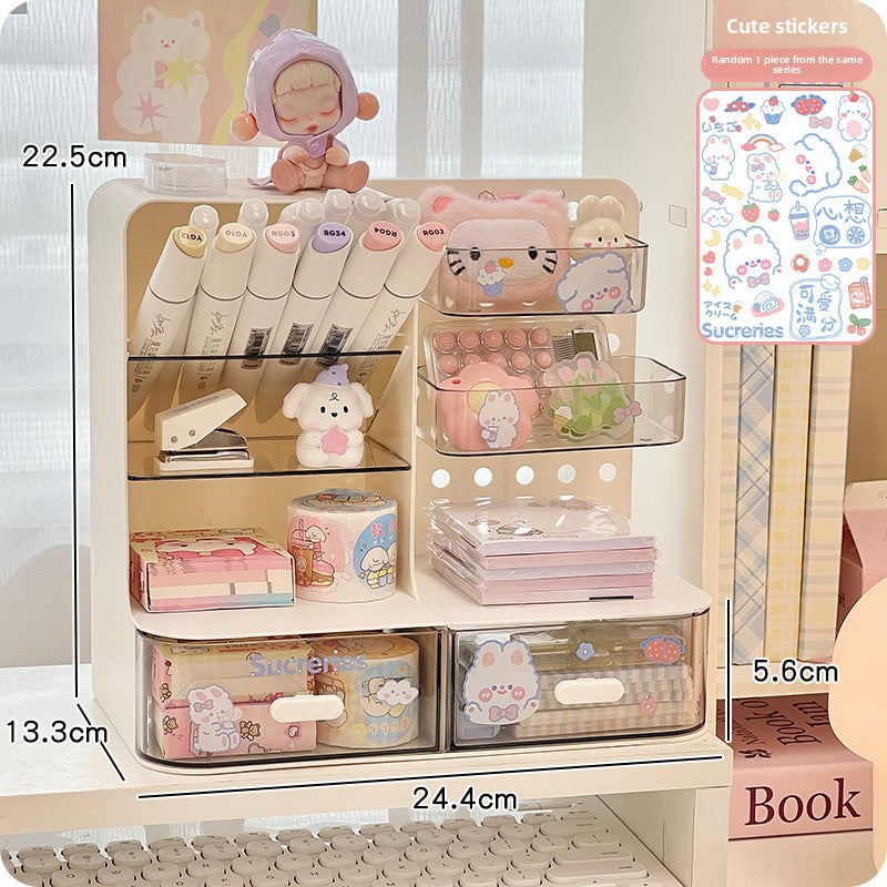 Office study desk storage rack