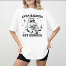 Frying snowflakes and washing them to create an aged T-shirt