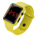 LED electronic watch/student fashion sports LED Apple square silicone electronic watch