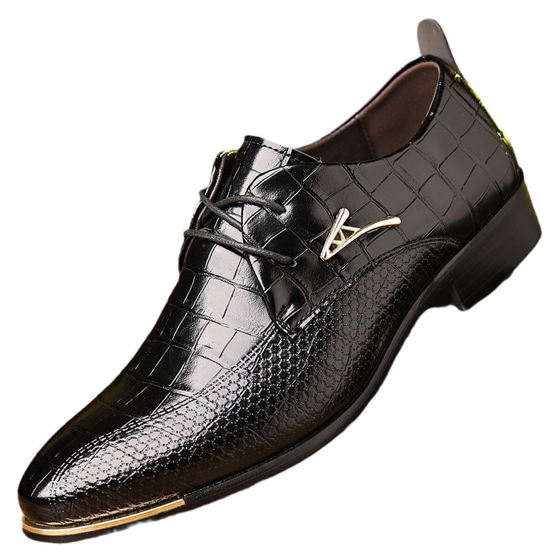 Men's Formal Leather Shoes Business Casual Lace-up Low-top