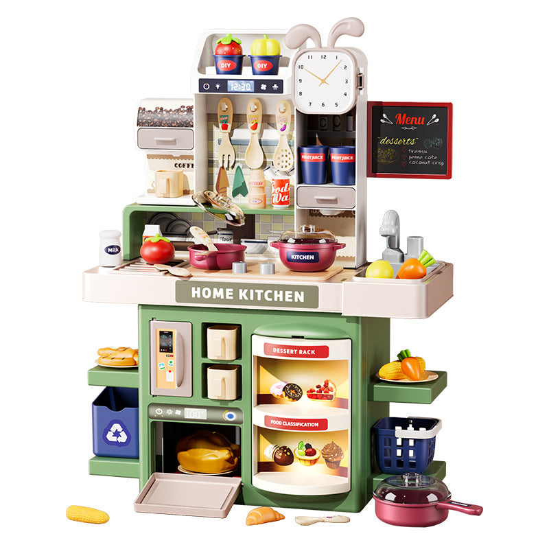 Children's house kitchen toy scene set