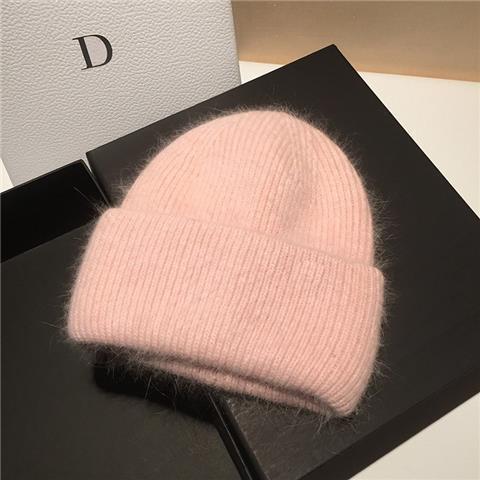 Rabbit Fur Knitted Winter Beanie