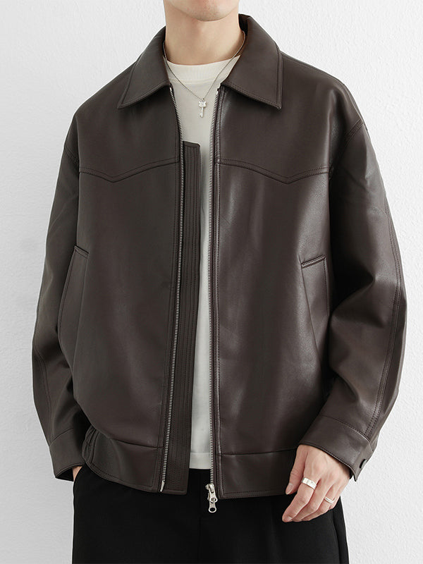 PU leather jacket