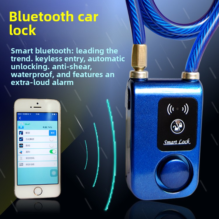 Smart Bluetooth Steel Wire Bike Lock