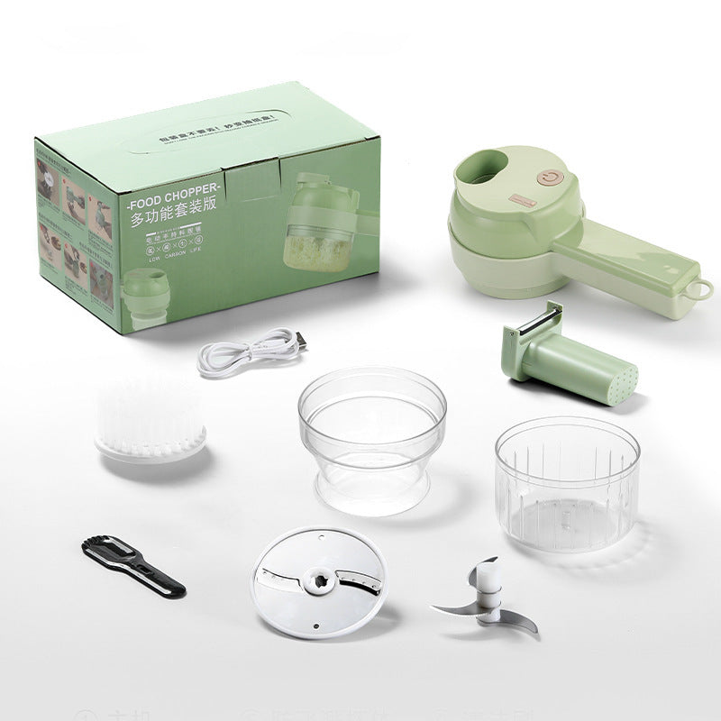 Wireless Electric Vegetable Dicer with Egg Beater Attachment
