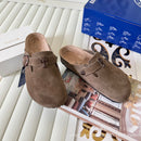 Super leather Bohken half-slip-on head-covering slip-on shoes