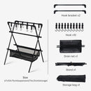 Outdoor camping folding shelf camping car drying rack drying net drying rack storage rack - TrendTrove