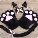 Selling Cute Suit Cat's Paw Gloves 5-piece Set Maid Nekopara Cat's Paw Bow Tie