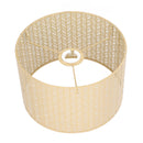 Drum Lamp Shade E27 E14 Clip Fir Leaf Shape Hollow Out Metal Decorative Lampshade Cover for Table Wall Ceiling Lamp Gold