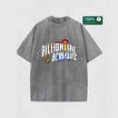 Retro Washed Cotton Short Sleeve Printed T-Shirt