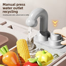 Children's house kitchen toy scene set