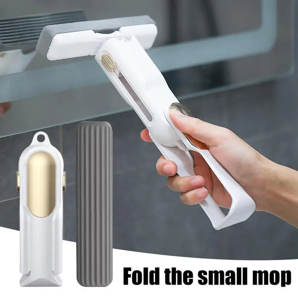 Mini Squeeze Mop Small Cleaning Mop Handheld Kitchen Desk Bathroom Window Glass Sponge Wet And Dry Use Mop For Desktop Car Glass - TrendTrove