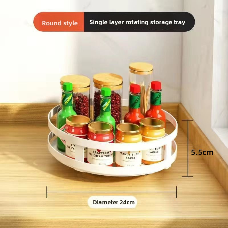 Adjustable Rotatable Metal Kitchen Spice Storage Rack